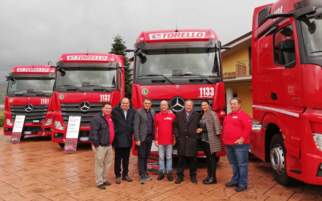 The delivery of the New Actros to Torello’s most loyal drivers